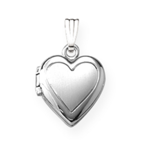 Medaljon i rhod. sølv. Inkl. kæde