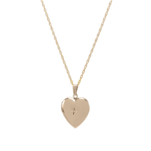 Medajon m. 14kt. påvalset guld og 0,01ct brill.