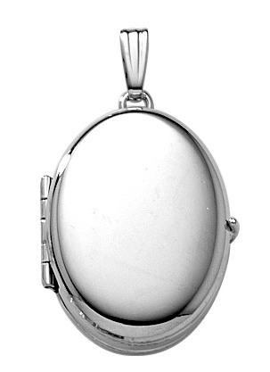 Medaljon i rhod. sølv