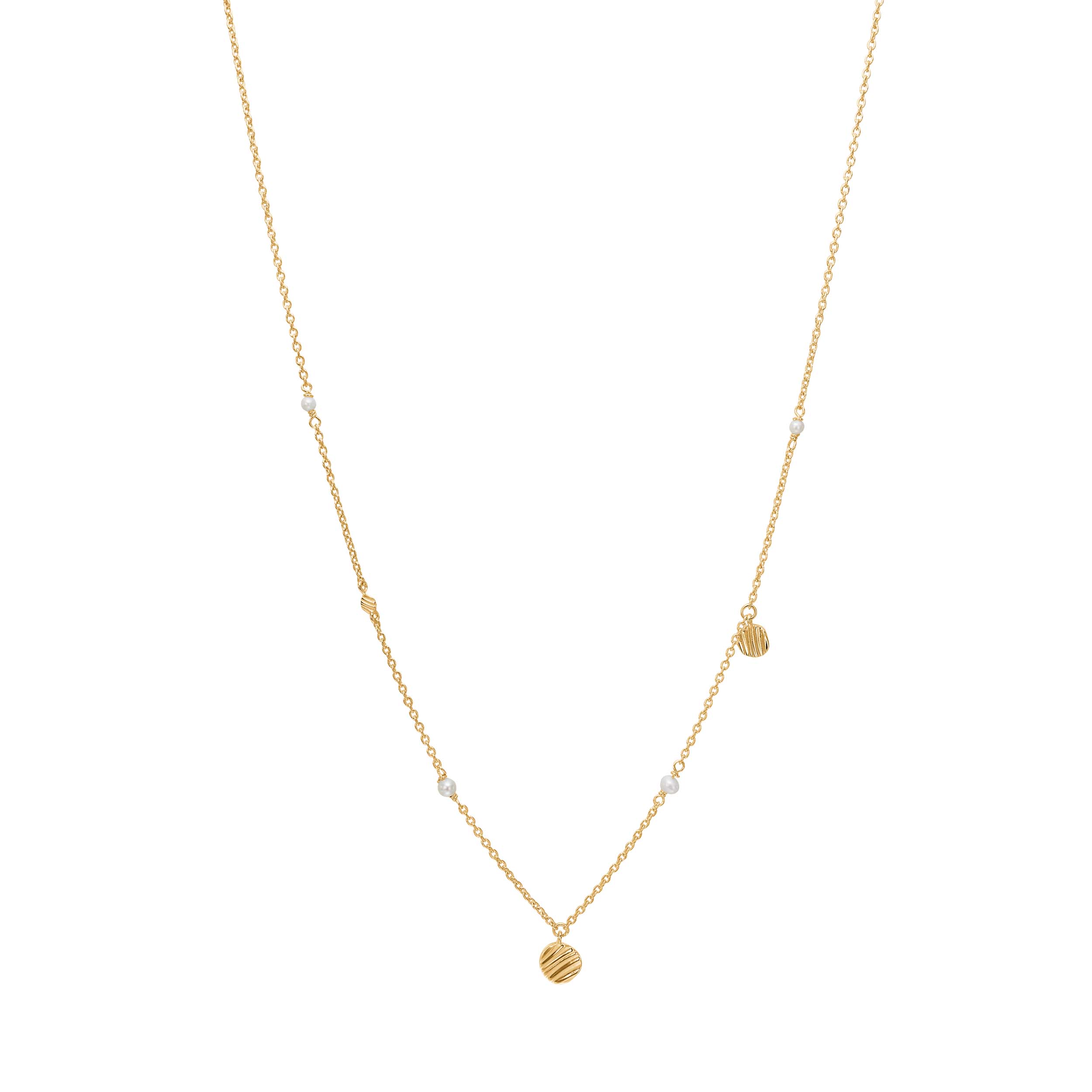 Forgyldt sølv halskæde RIPPLES52