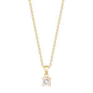 8kt. guldvedhæng m/cz i 4 grabber inkl. forg. kæde