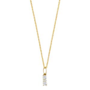 8kt. guldvedhæng m/cz inkl. forg. kæde