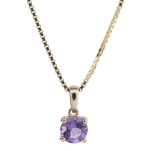 Nordahl - Halskæde med ægte ametyst 14 kt.