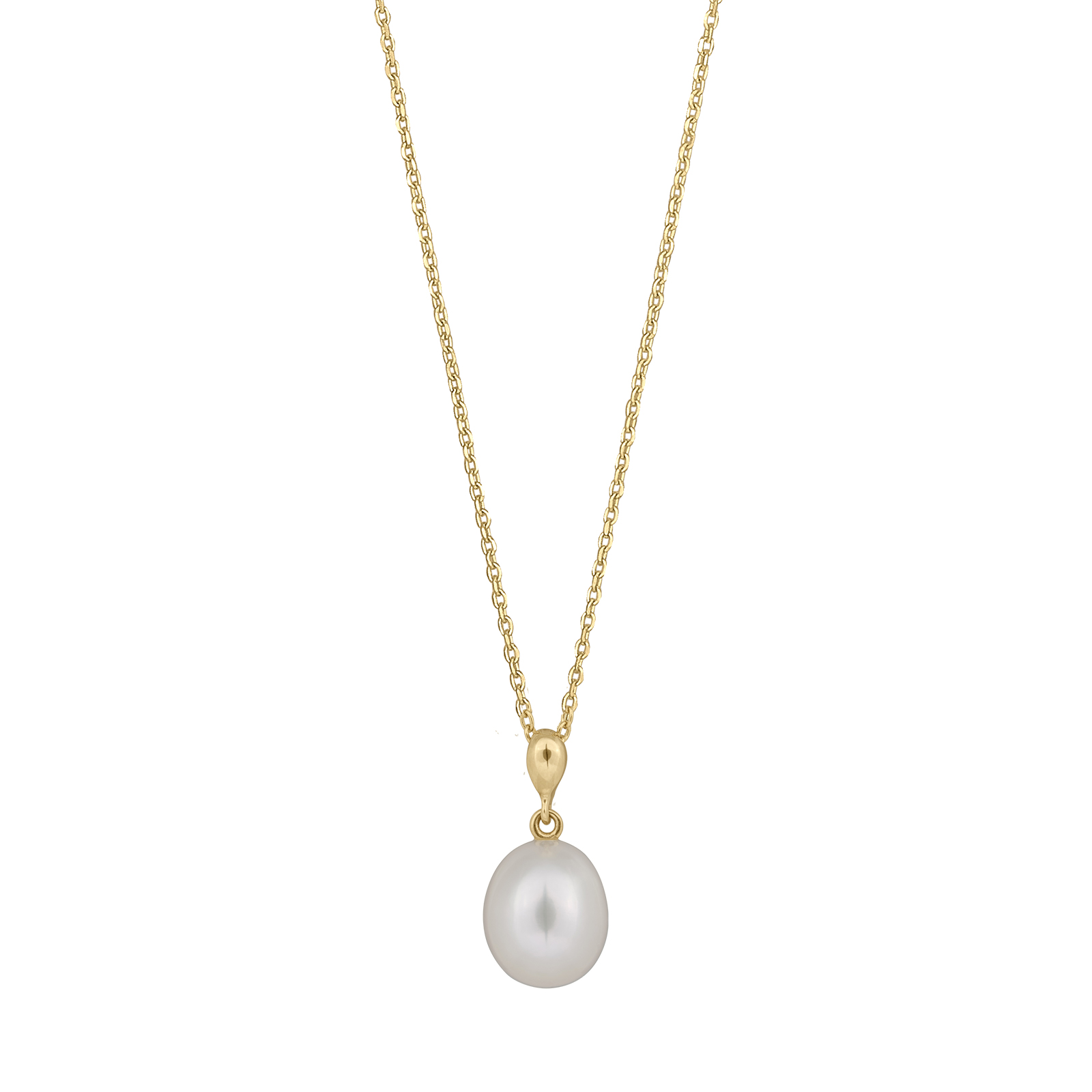 Siersbøl halskæde med ferskvandsperle 8kt 20550140300