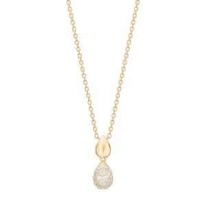 8kt. guldvedhæng m.cz inkl. forg. kæde