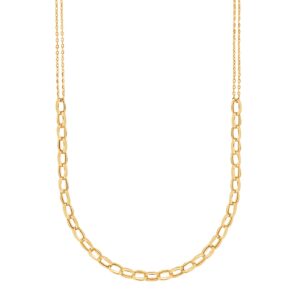 8kt. guldhalskæde, ærtekæde