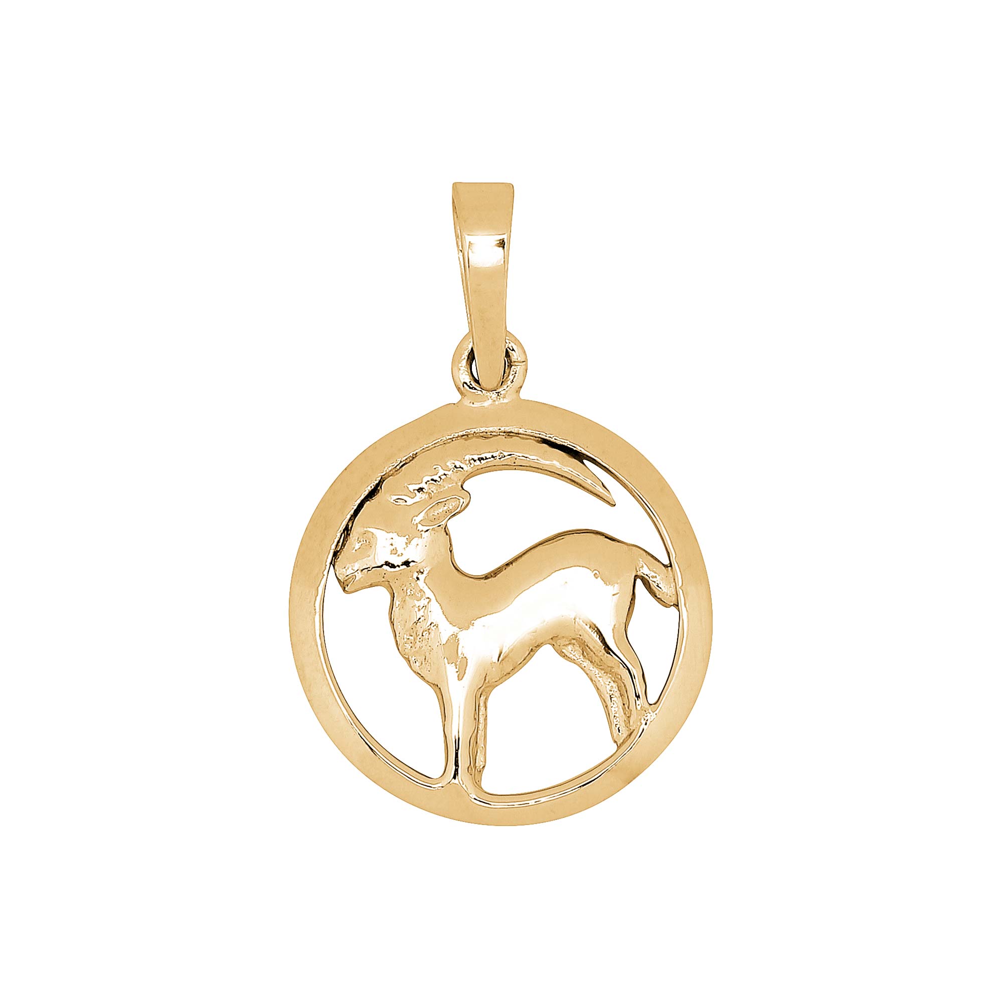 SIERSBØL 8kt. vedhæng STENBUKKEN 15mm