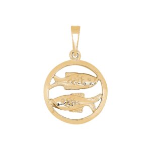 SIERSBØL forgyldt sølv vedhæng FISKEN 15mm