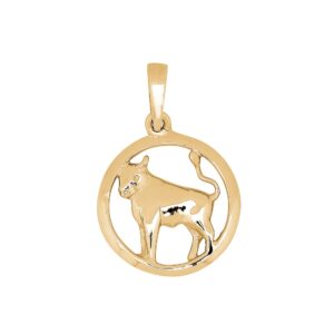 SIERSBØL forgyldt sølv vedhæng TYREN 15mm