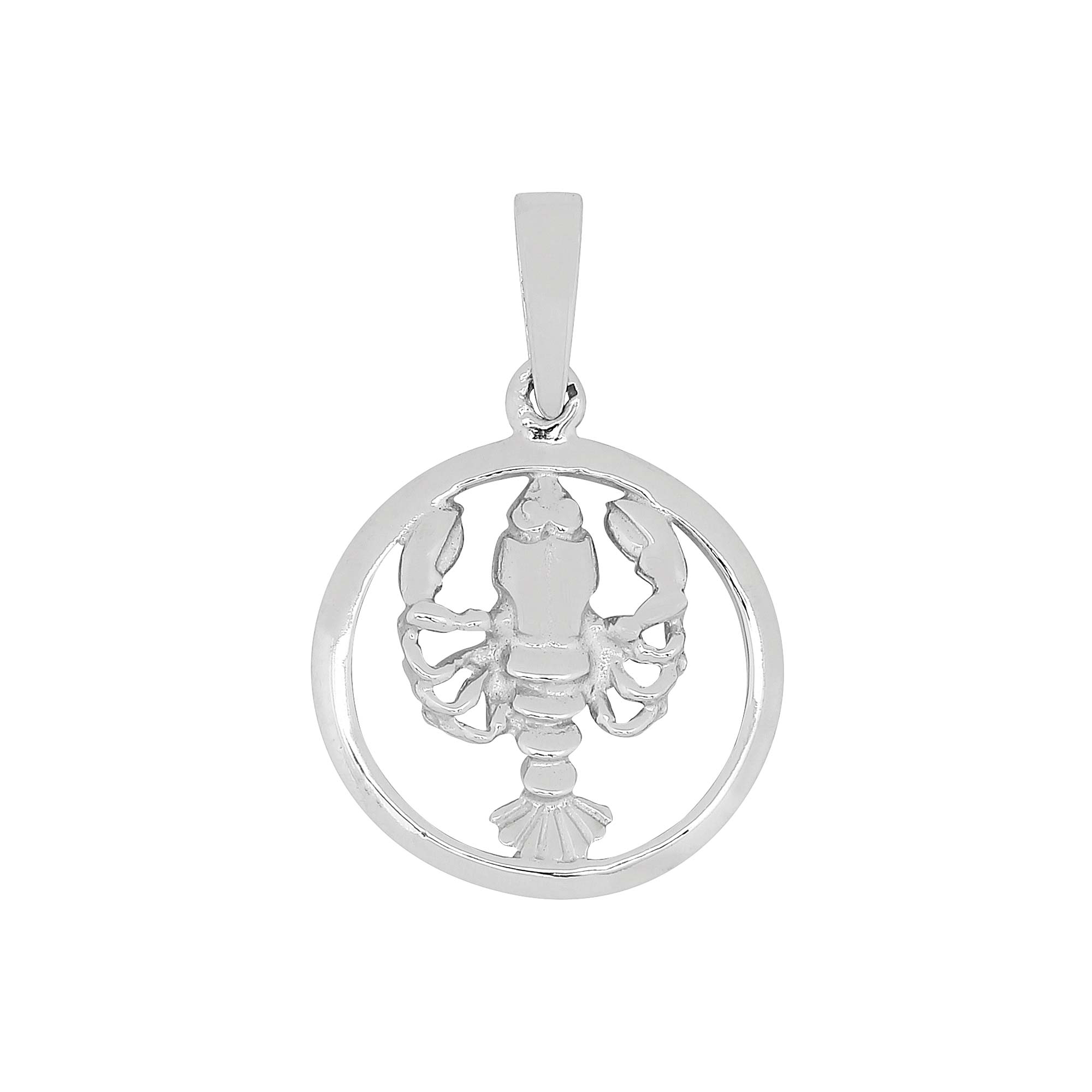 Rhod. sølvvedhæng KREBSEN 15mm