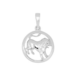 Rhod. sølvvedhæng LØVEN 15mm