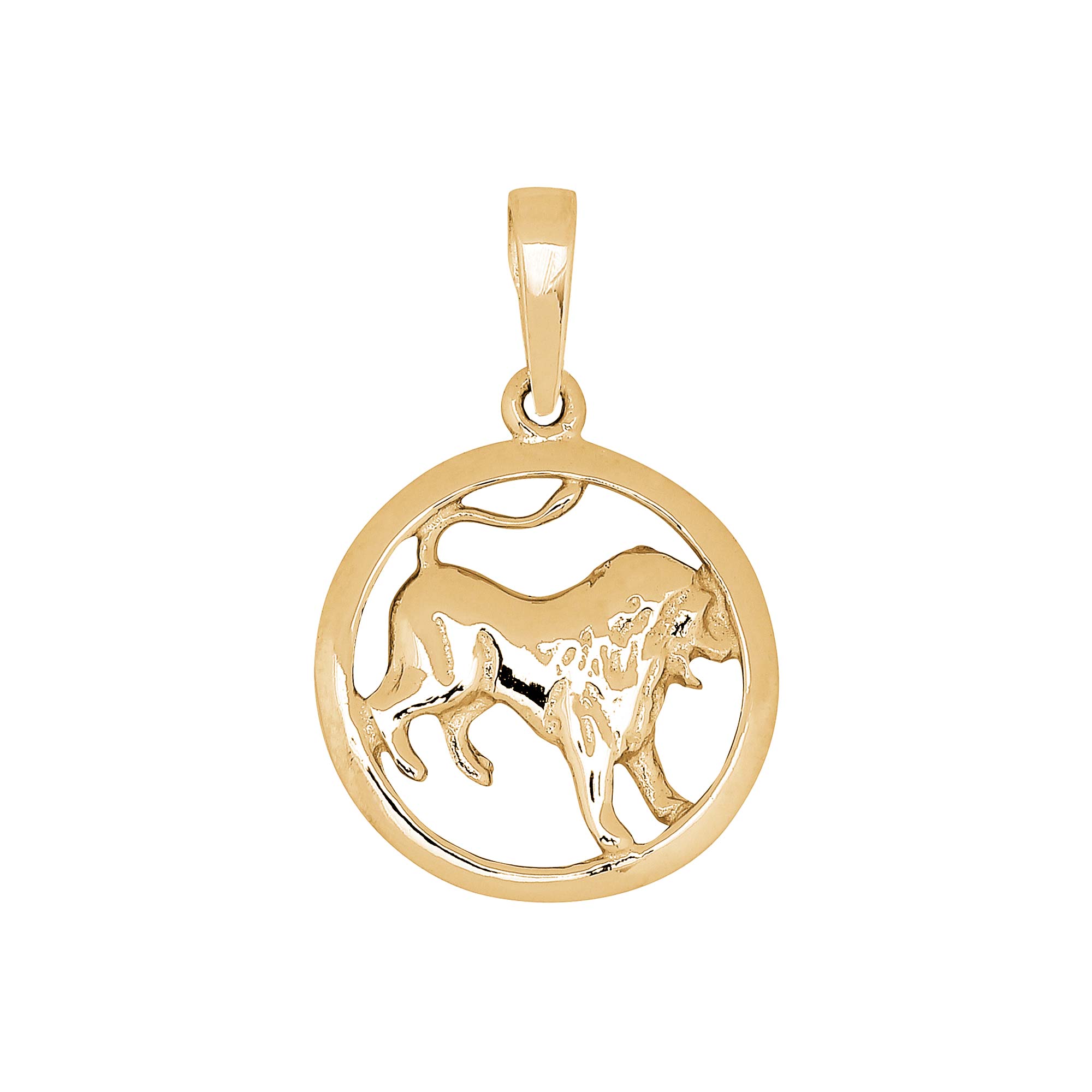 SIERSBØL forgyldt sølv vedhæng LØVEN 15mm