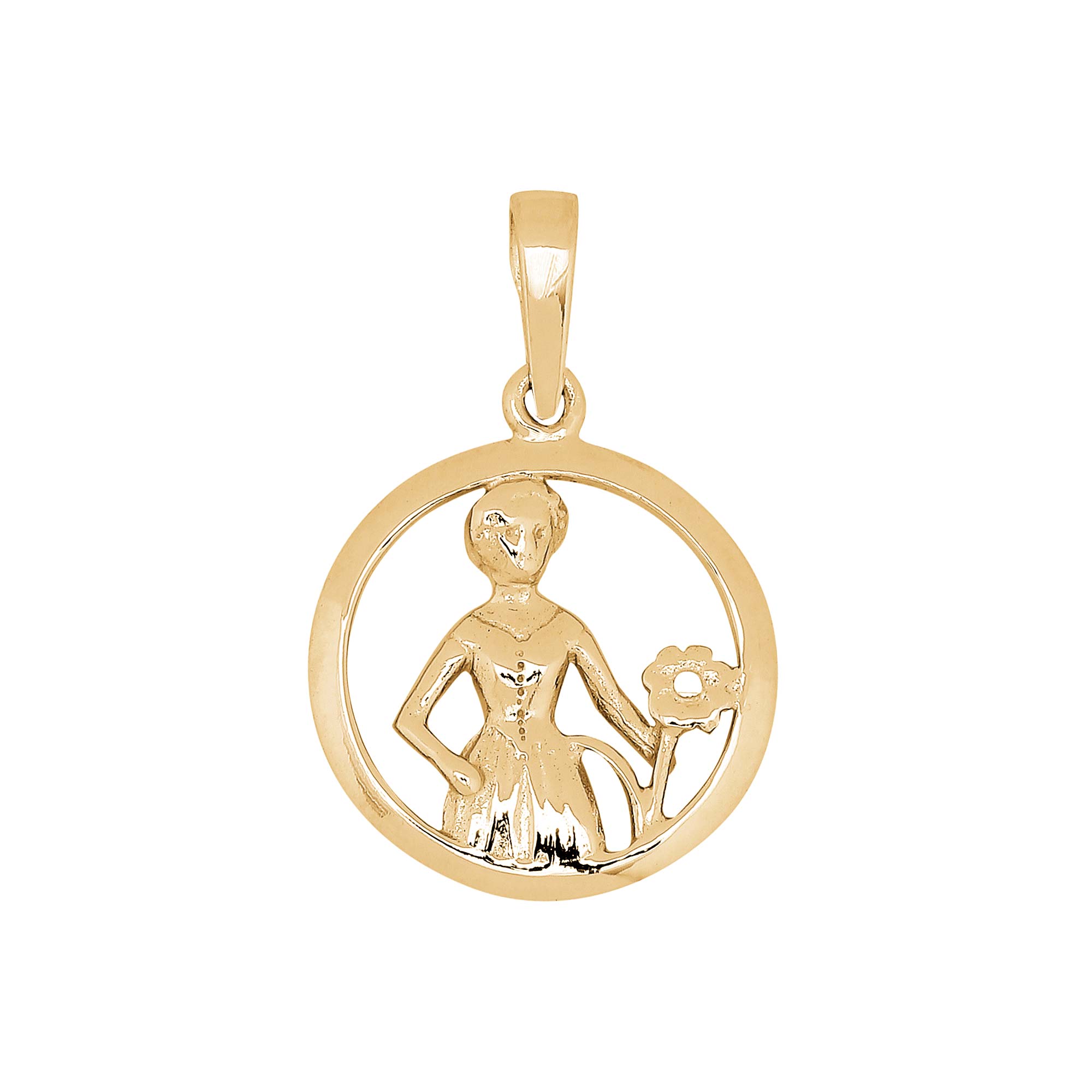 SIERSBØL 8kt. vedhæng JOMFRUEN 15mm