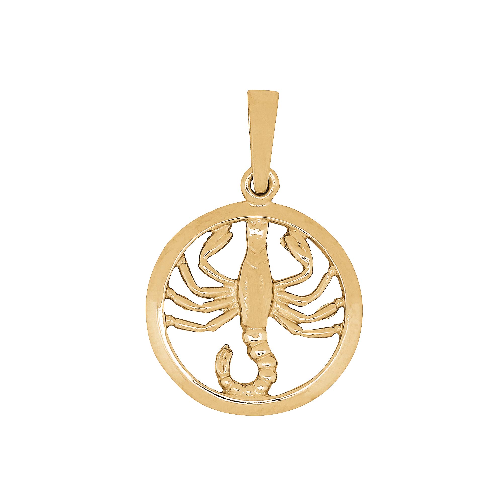 SIERSBØL forgyldt sølv vedhæng SKORPIONEN 15mm