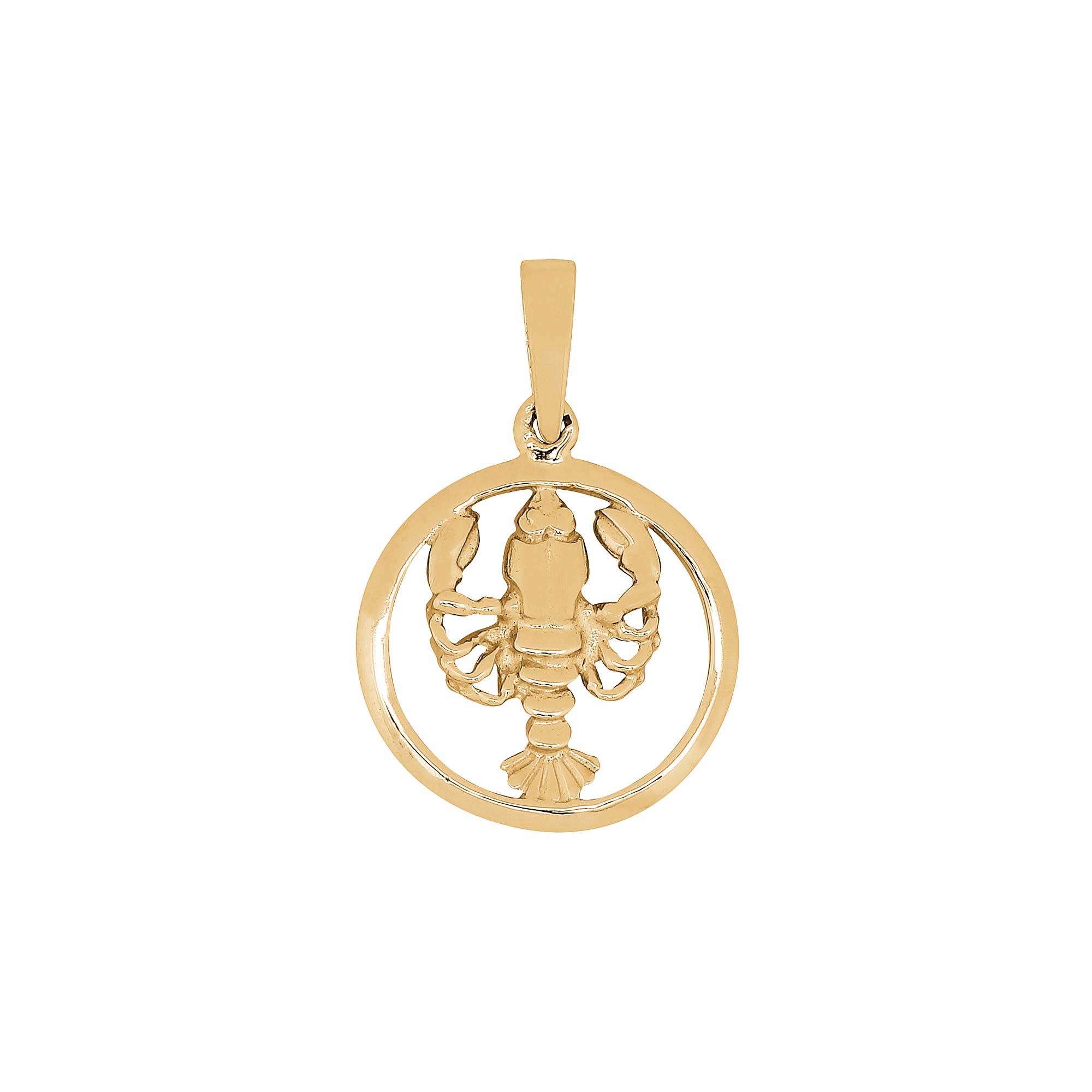 SIERSBØL 8kt. vedhæng KREBSEN 12mm