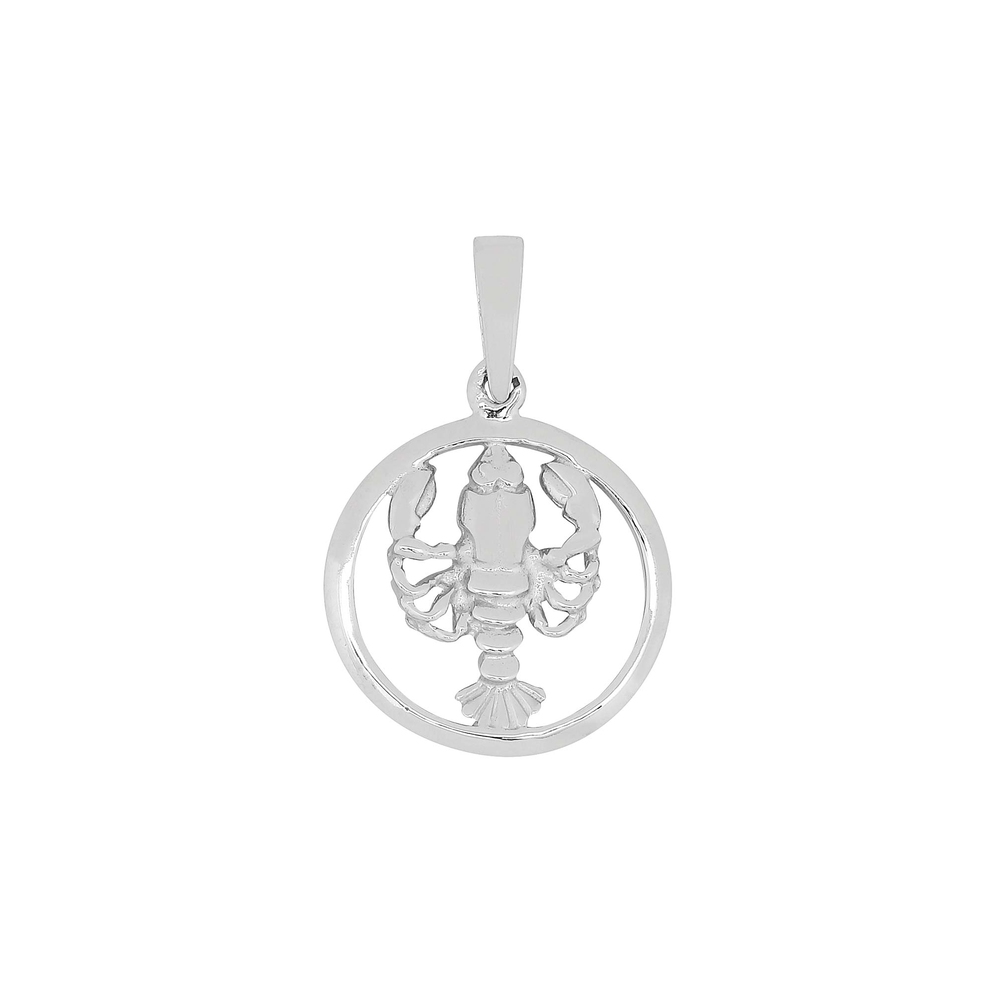 Rhod. sølvvedhæng KREBSEN 12mm