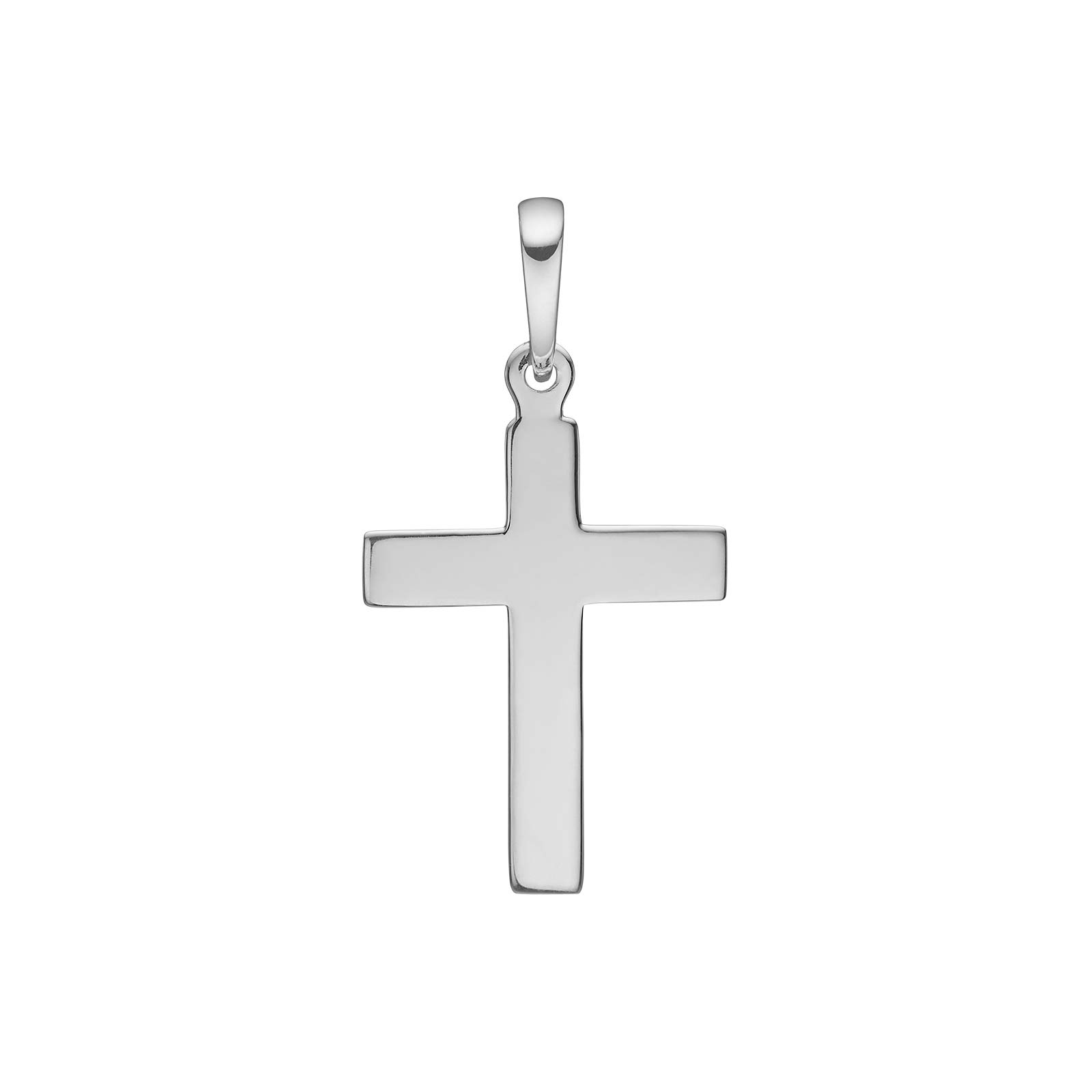 SIERSBØL sølv rhod. vedhæng kors 26mm