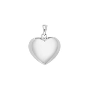 SIERSBØL sølv rhod. vedhæng hjerte 18mm