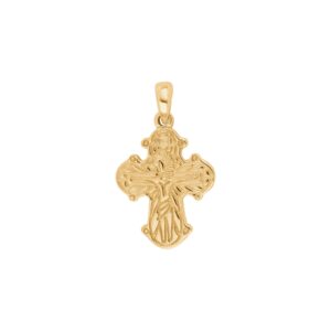 8kt. guld dagmarkors m/fadervor 18mm