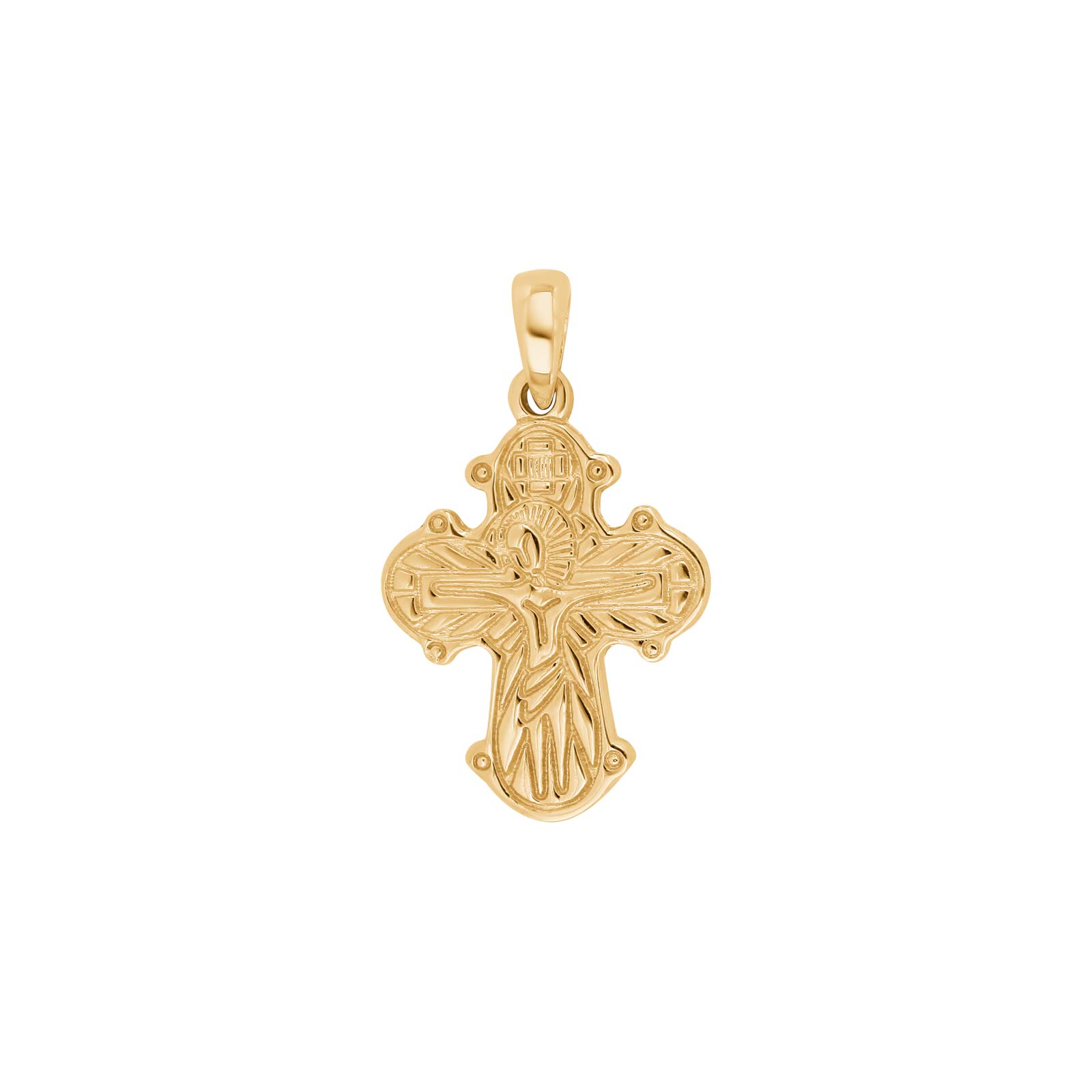 8kt. guld dagmarkors m/fadervor 18mm