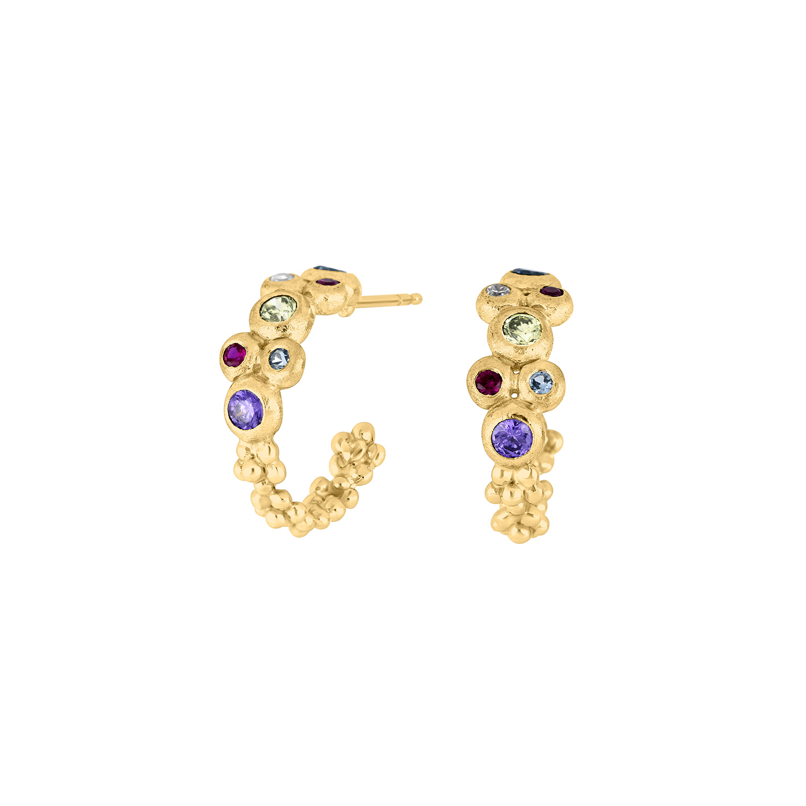 Forg. sølvcreoler mat/blank