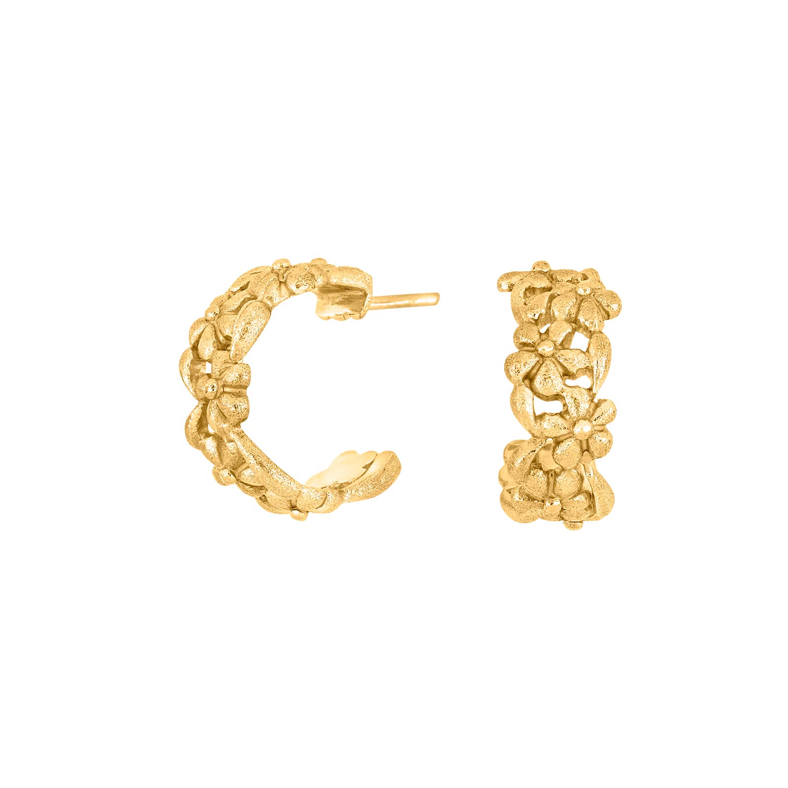 Forg. sølvcreoler mat/blank