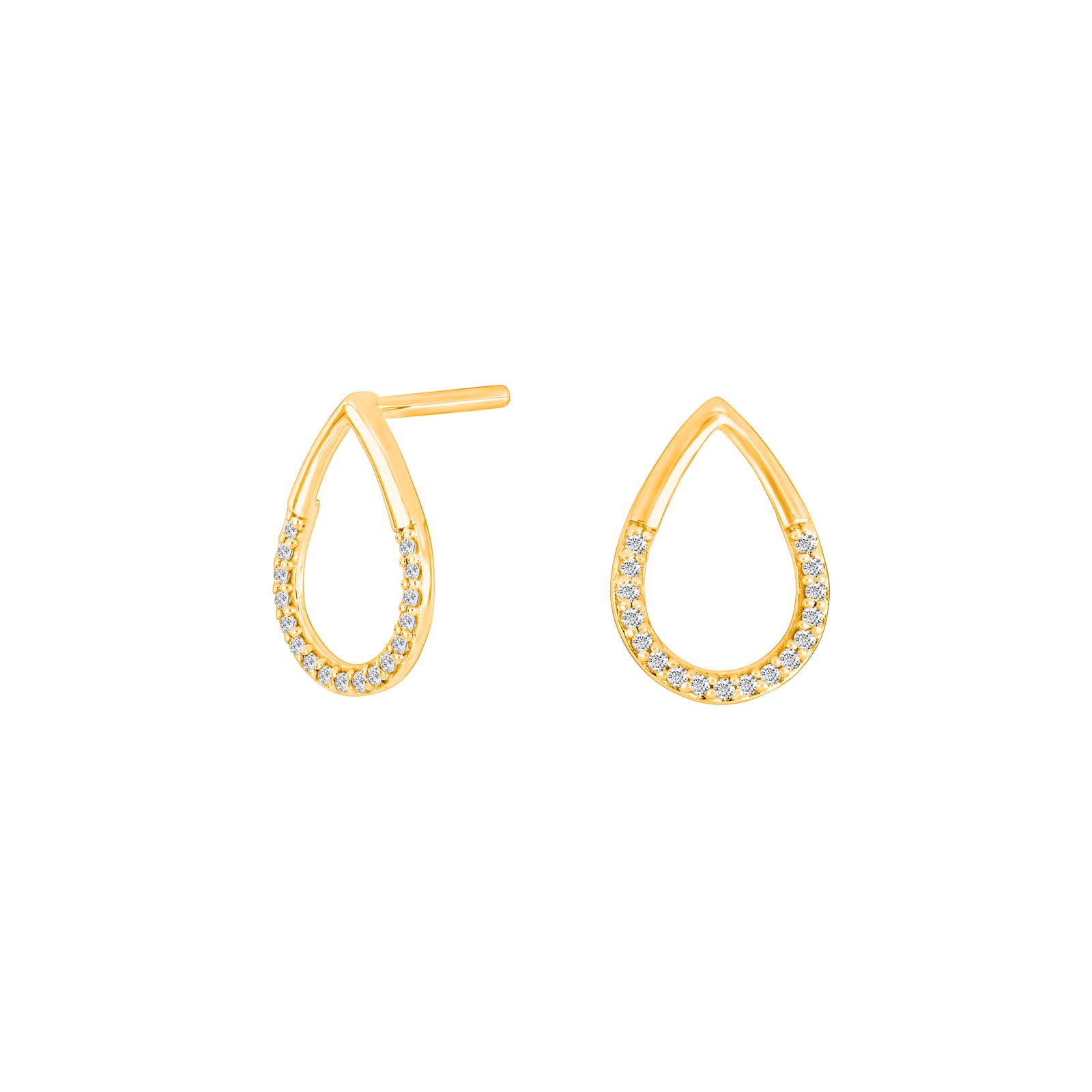 Siersbøl øreringe 14 kt. med diamanter