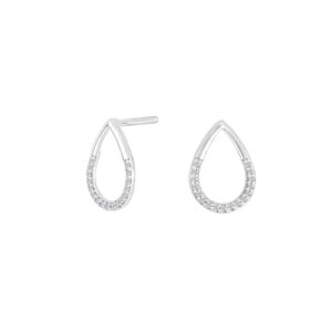 14kt. hvidguldsørestikker m/dia.0.06ctW/SI