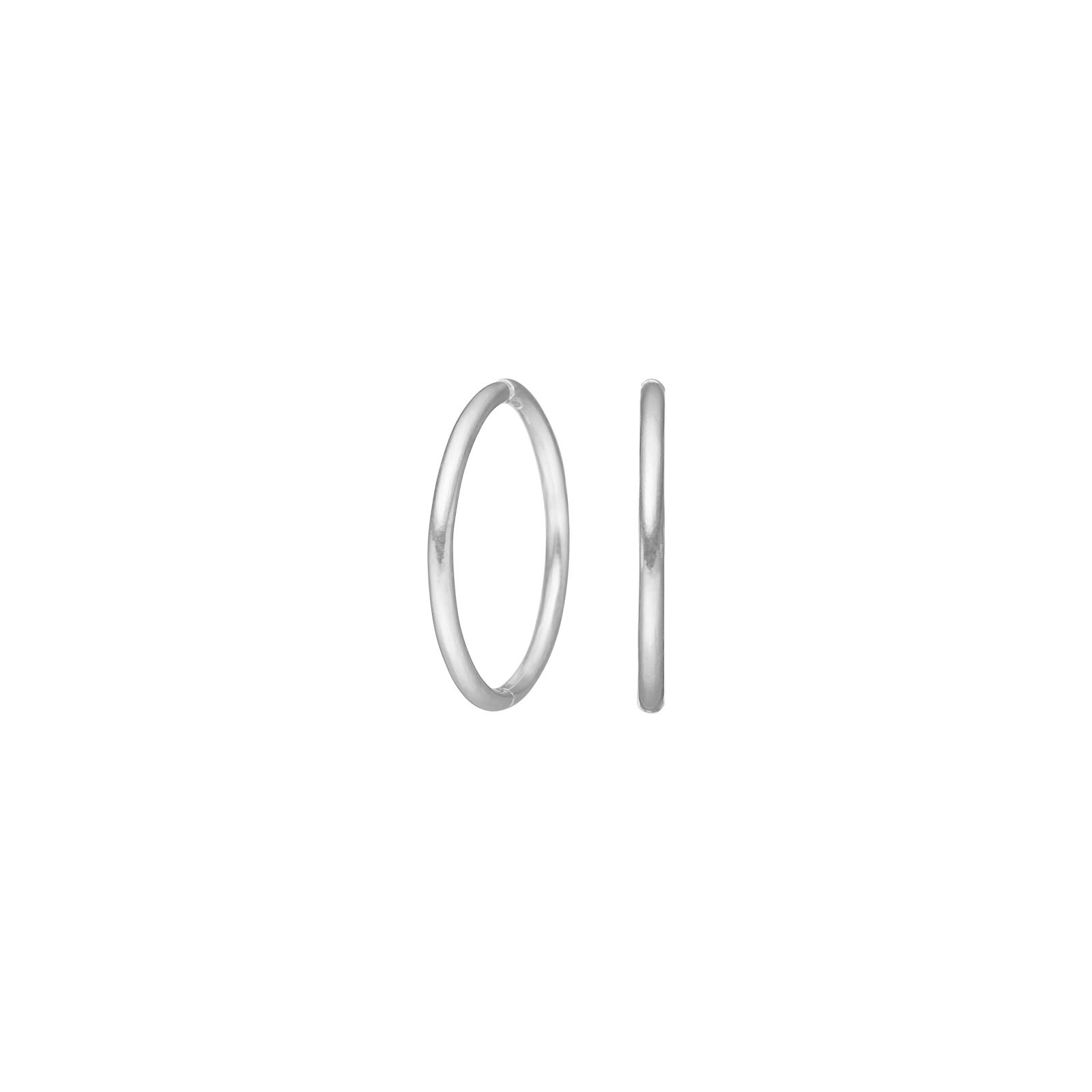 Rhd. sølv creol 16mm udvendigt