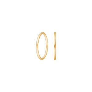 Forgyldt sølv creol 16mm udvendigt