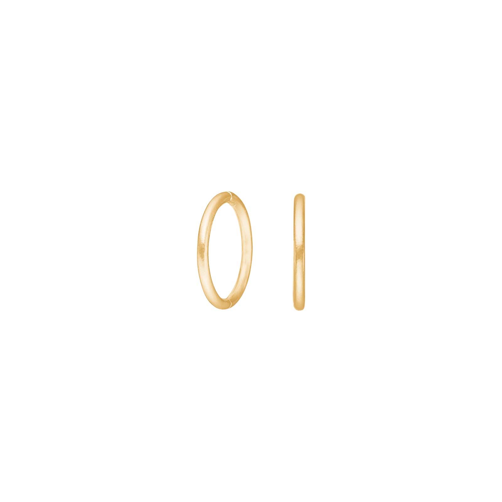 Forgyldt sølv creol 12mm udvendigt