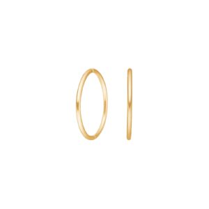 Forgyldt sølv creol 18 mm udvendigt