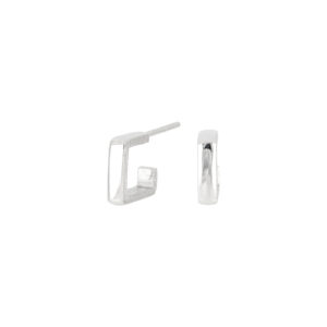 Sølv rhodineret creol Kvadrat lille