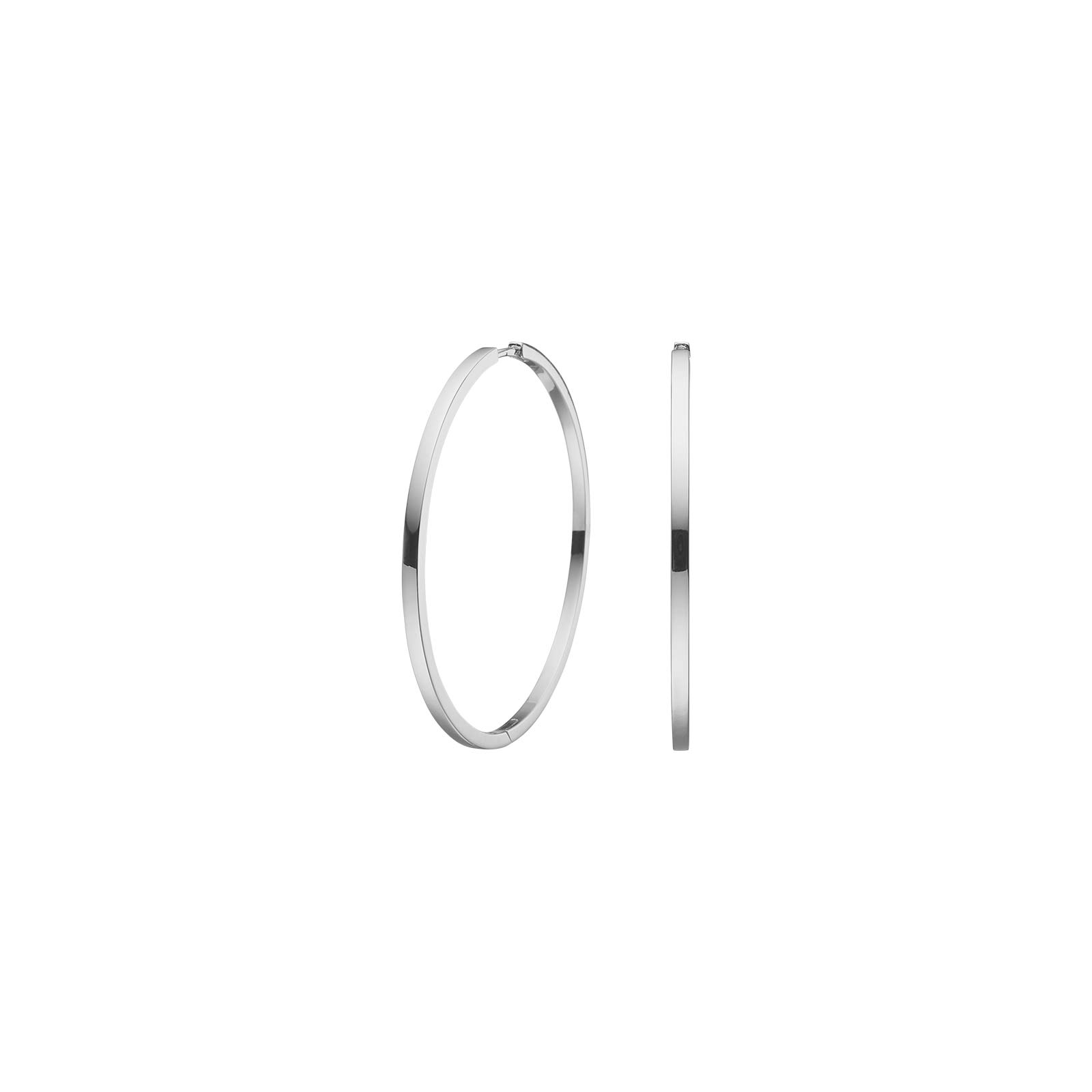 Rhod. sølv creol 40 mm