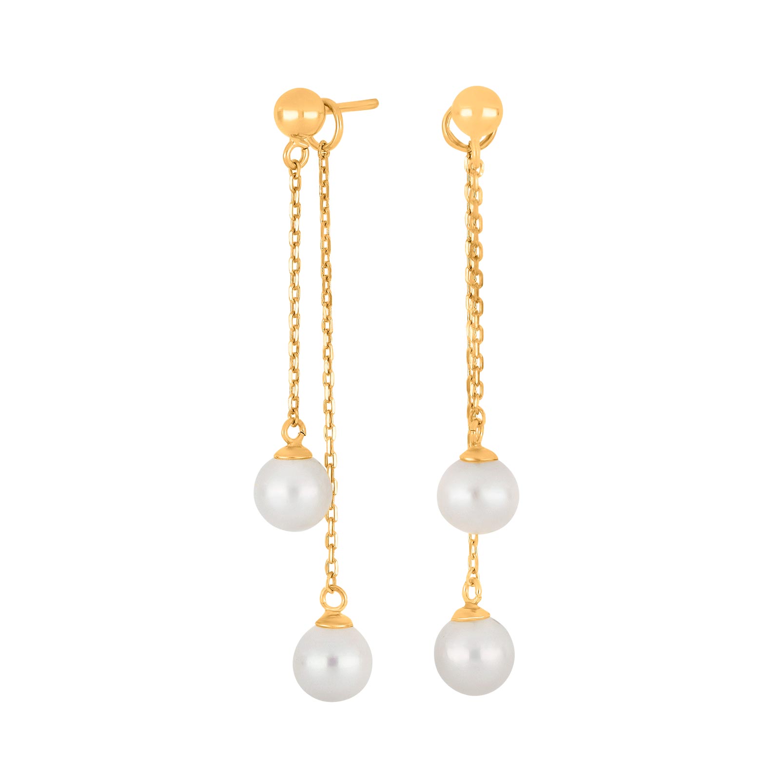 8kt. guldørehænger 4*ferskvandsperler