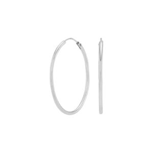 Rhodineret  sølv creol 25mm HOOPS52