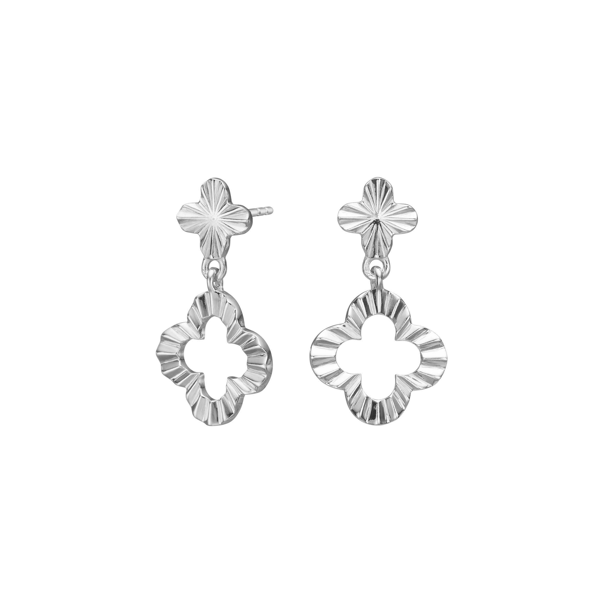 Rhd. sølv ørehængere CLOVERA52