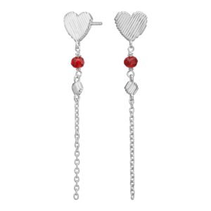 Rhd. sølv ørehængere hjerte BRODERIE52