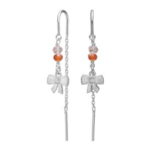 Rhd. sølv ørehængere sløjfe BRODERIE52