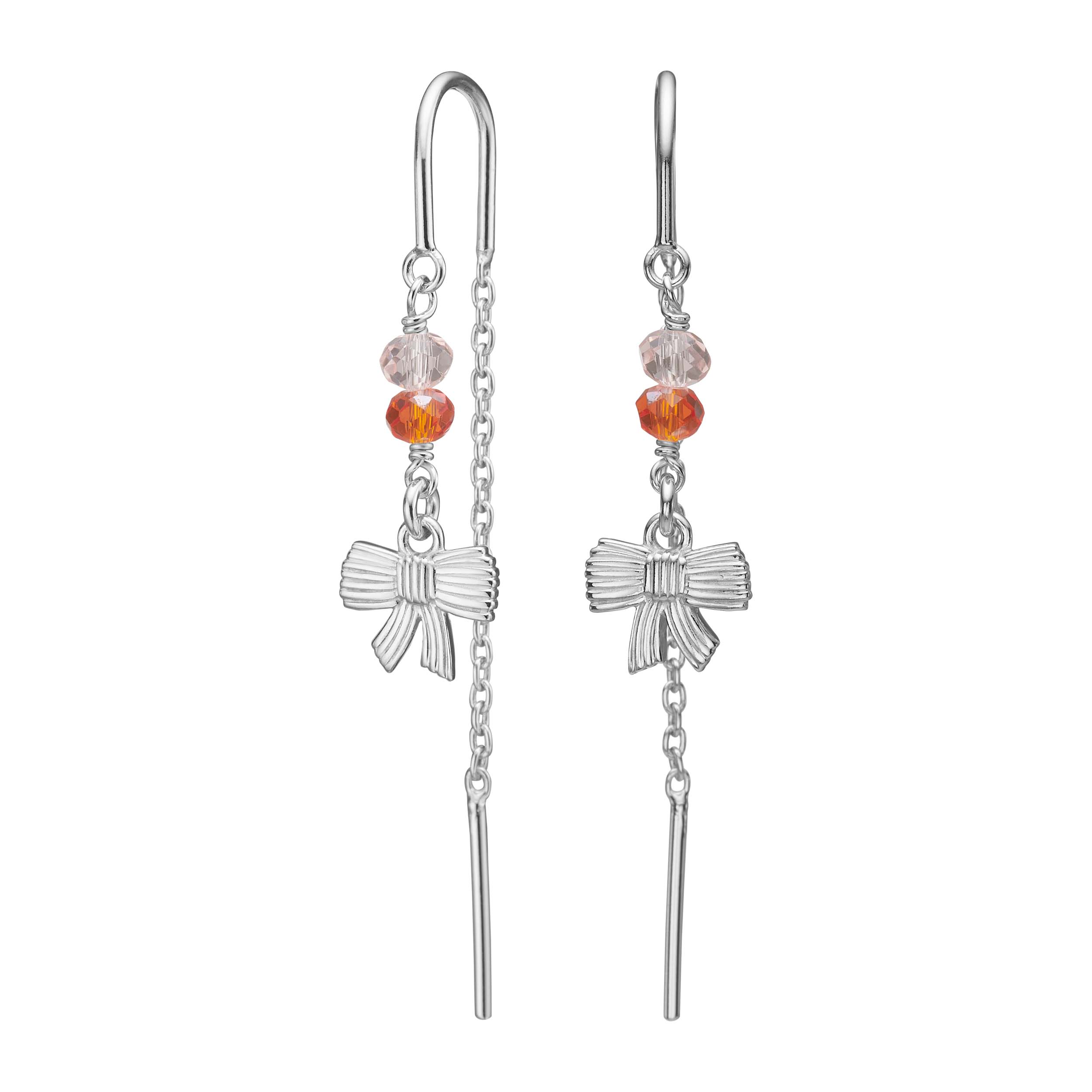 Rhd. sølv ørehængere sløjfe BRODERIE52