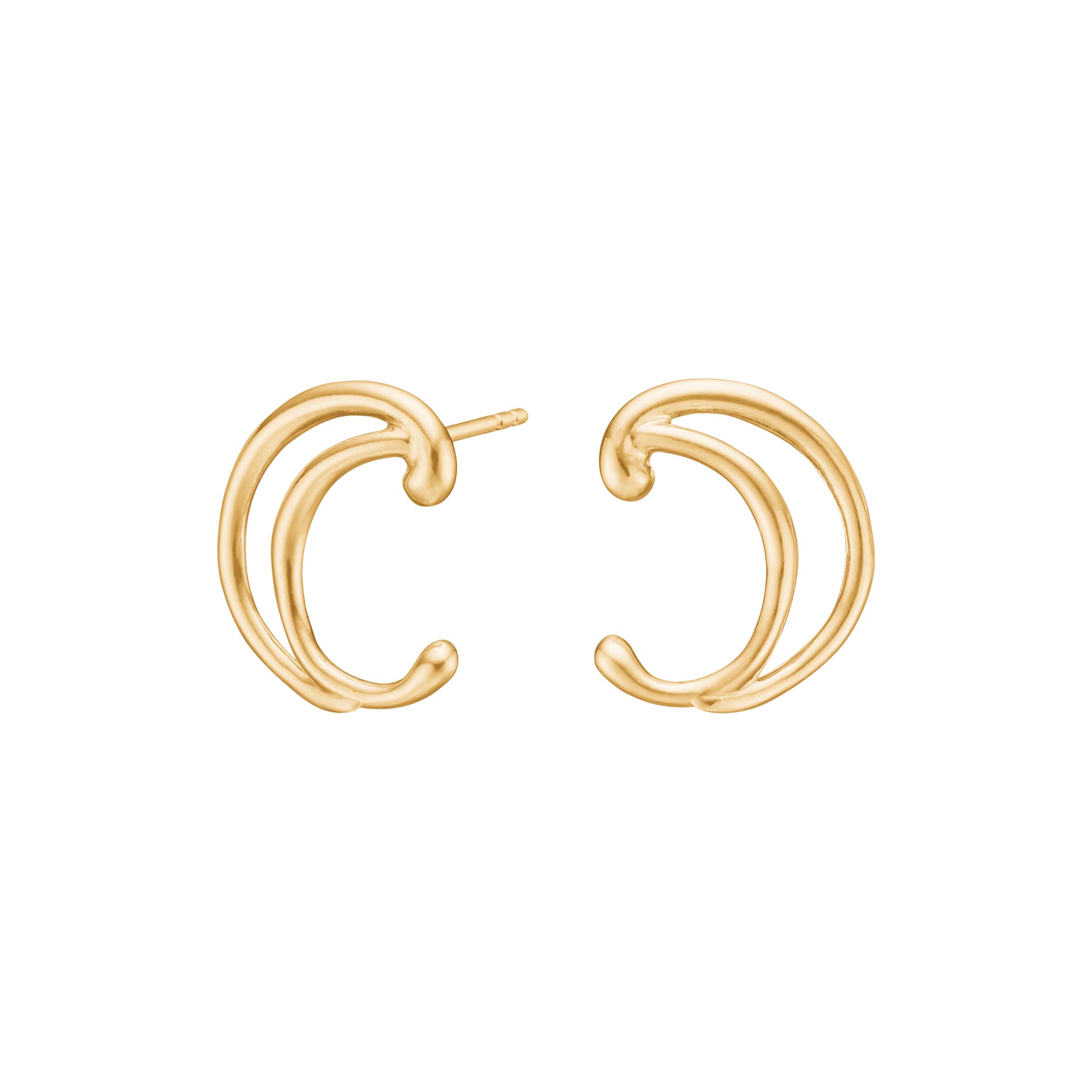 Forgyldt sølv ørestikker stor AURA52