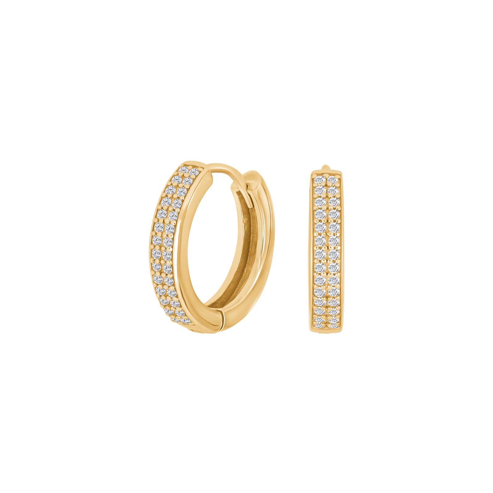 Forg. sølv creoler m/cz 16mm