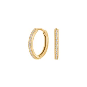 Forg. sølv creoler m/cz 17mm