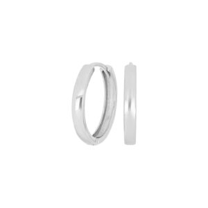 Rhod. sølv creoler 19mm