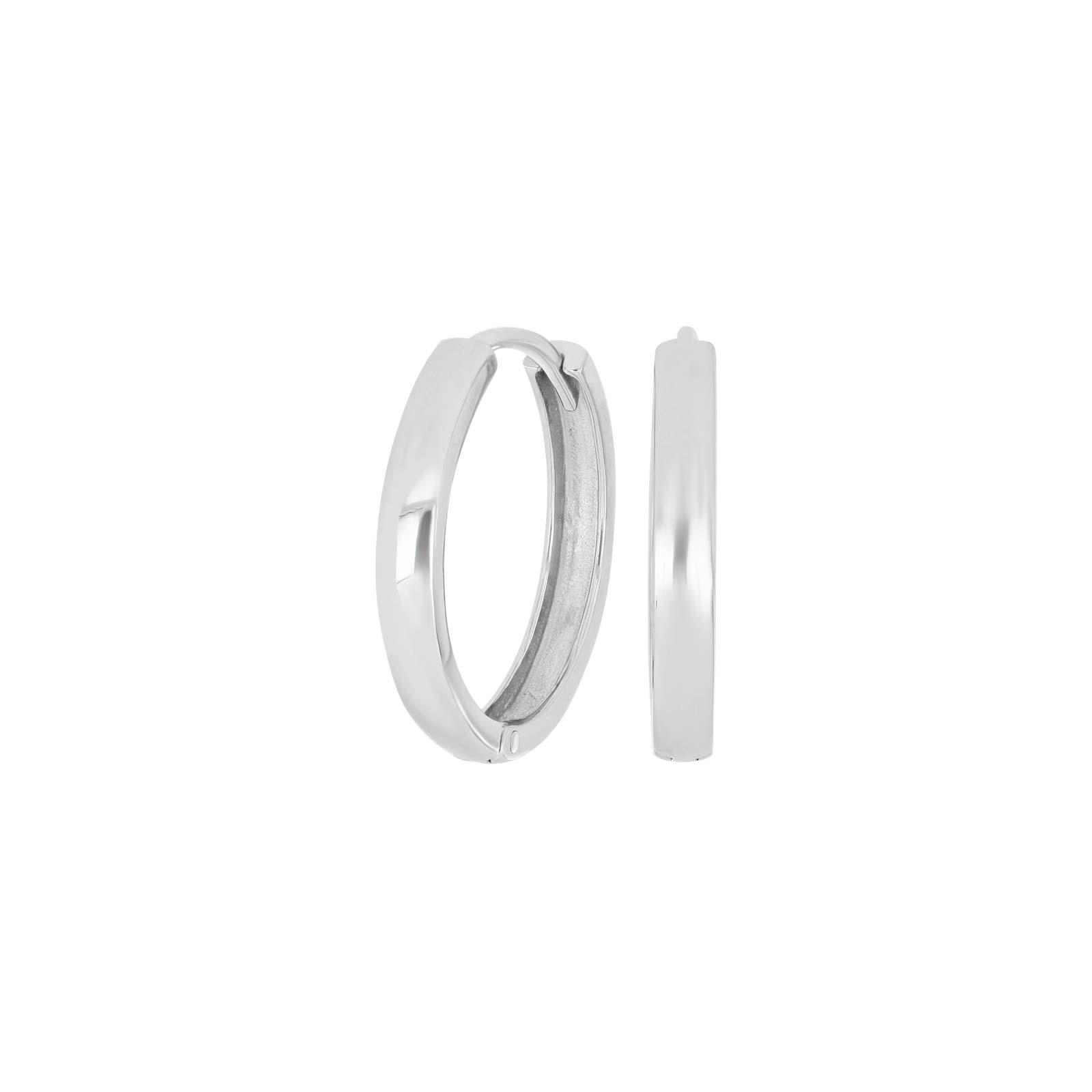 Rhod. sølv creoler 19mm