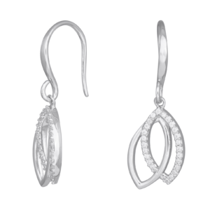 Rhod. sølvørehænger øjne m/cz