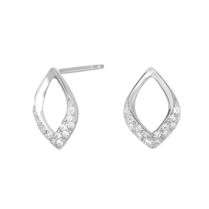 Rhod. sølvørestikker øje m/cz