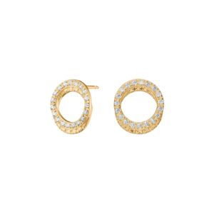 8kt. guldørestikker cirkel m/cz