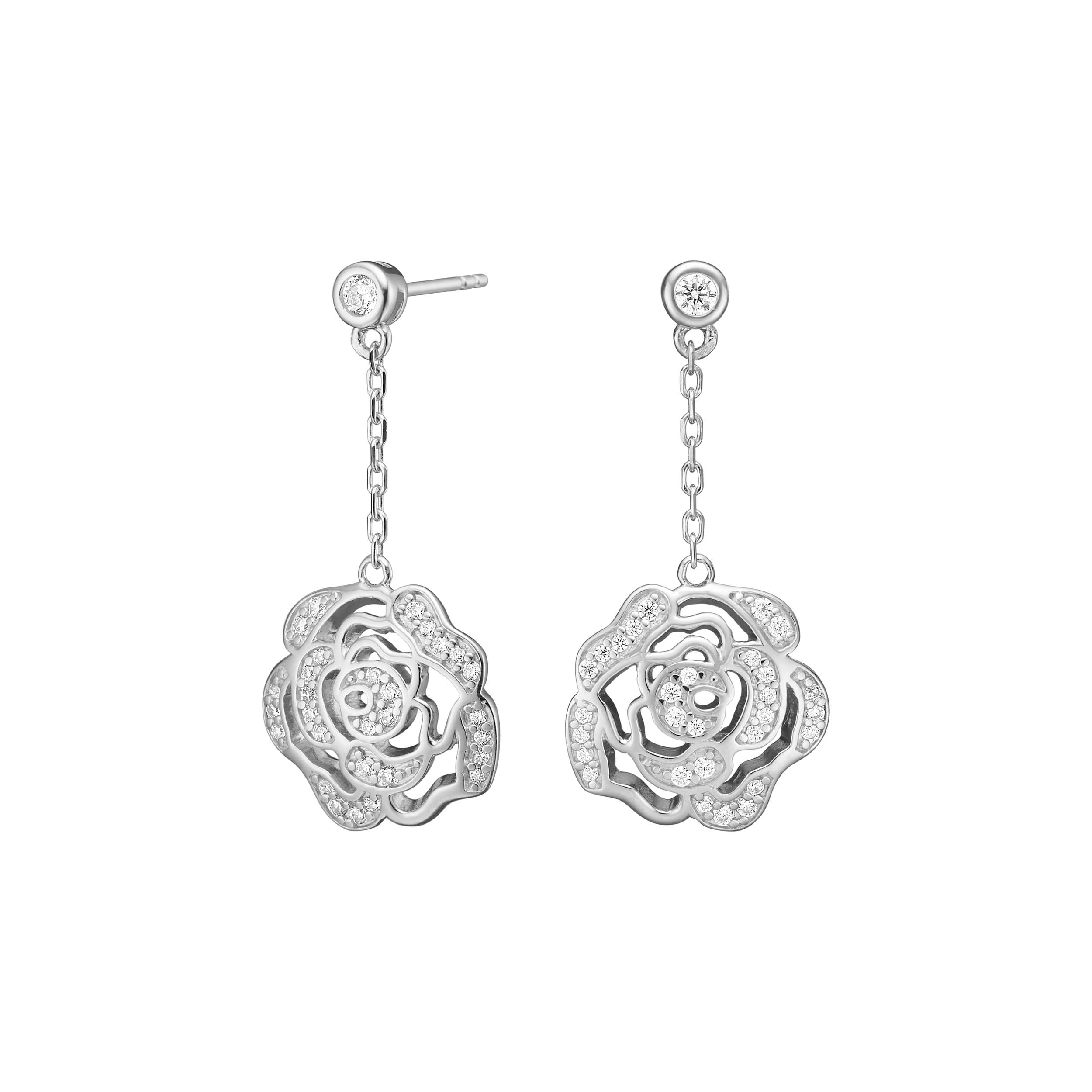 Rhd. sølv ørehængere SANDRANOR