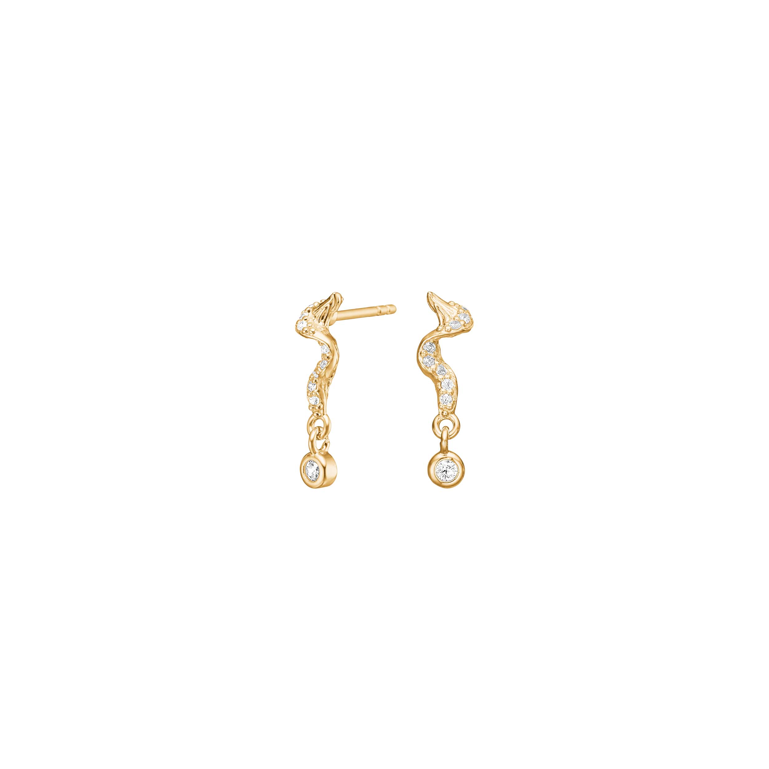 Forgyldt sølv ørestikker SELMANOR